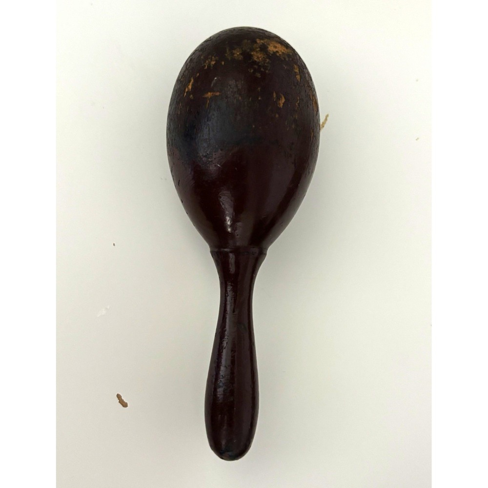 Vintage Wooden Darning Egg Sewing Tool Collectible Dark Wood Mending Notion